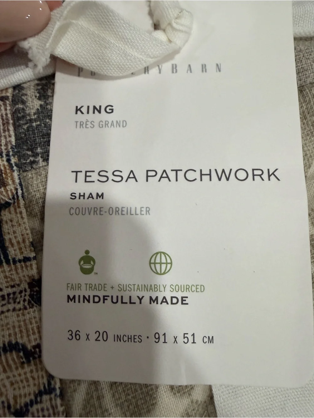 NWT‼️Set/2 Pottery Barn Tessa Quilted King Shams